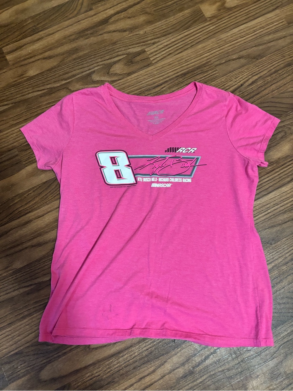 RCR Racing NASCAR * Woman’s Short Sleeve V Neck * Kyle Busch * XXL